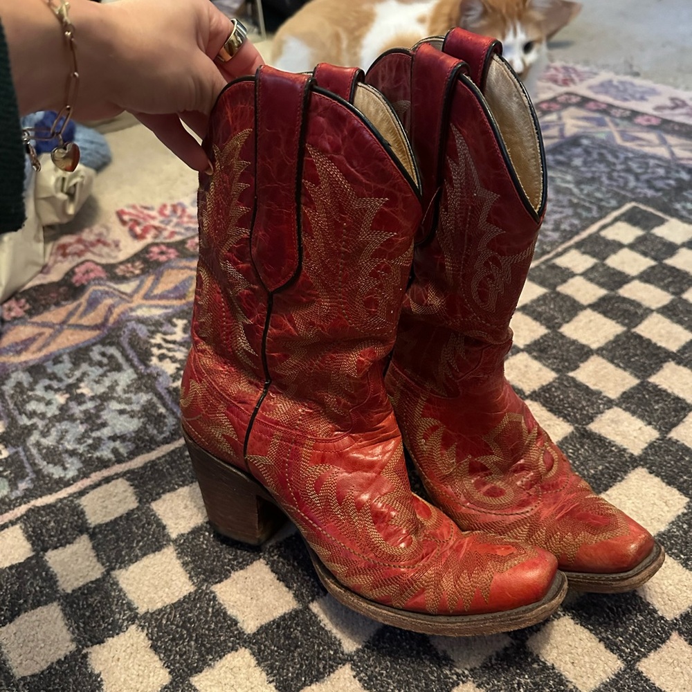 Red Western Boots